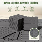 60 PCS Plastic Interlocking Deck Tiles, 11.8"x11.8" Patio Flooring - Image 4