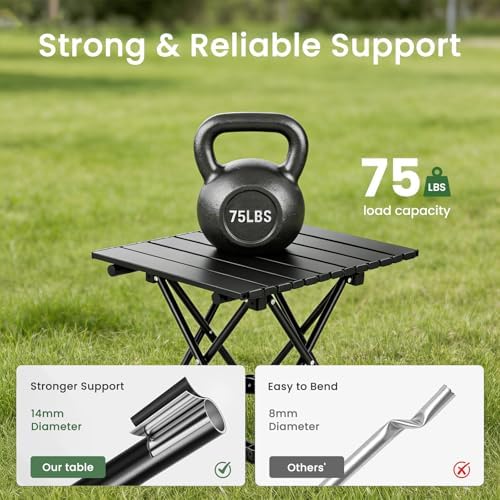 2 Pack Camping Table Foldable, Portable Folding Beach Table - Image 3