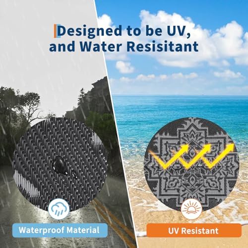 9x12 Outdoor Rug Waterproof Foldable Plastic Straw Carpet - Image 6