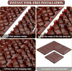 Interlocking Deck Tiles, Outdoor Patio Flooring, 44 Pack All Weather Waterproof - Image 4