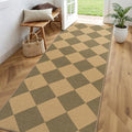 Lessymo Checkered Runner Rug 2.6x8 by Lessymo