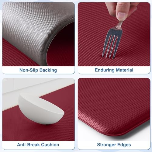 StepRite Kitchen Mats for Floor, 2-Piece Anti-Fatigue Rugs - Image 3