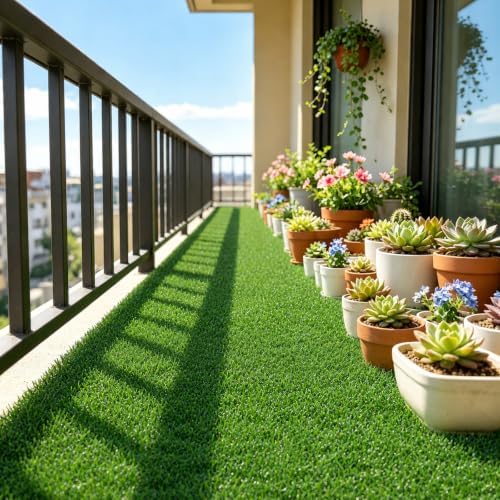 Artificial Grass Mat 6x6 Inch Faux Grass Square Mat 12Pack - Image 5