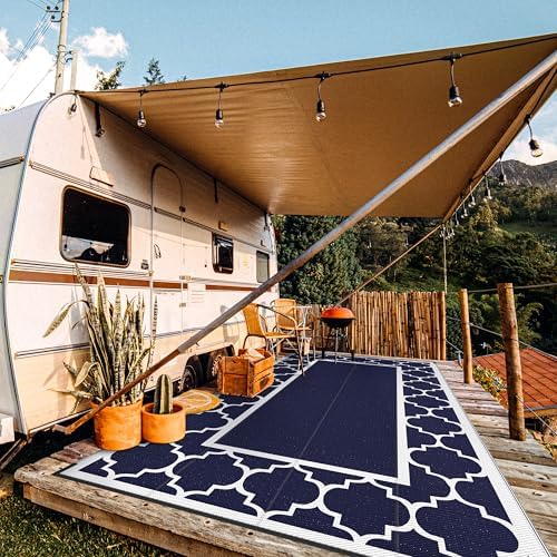 GENIMO Outdoor Rug, Waterproof Plastic Rugs 9'x18' - Image 5