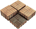 Topeakmart 27PCS Interlocking Deck Tiles 12x12 Patio Flooring, Natural Wood by Topeakmart