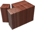 PrimeZone 162 PCS Solid Acacia Wood Interlocking Deck Tiles Outdoor by PrimeZone