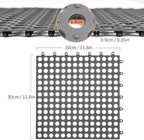12Pack 12" x 12", Interlocking Rubber Floor Tiles Soft PVC Non-Slip Tile - Image 2