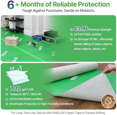 39" x 100' Heavy-Duty Floor Protection | Construction Grade Carpet Protector | - Image 3