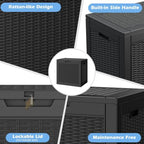 Outdoor Storage Box Waterproof, 30 Gallon Deck Box - Image 5