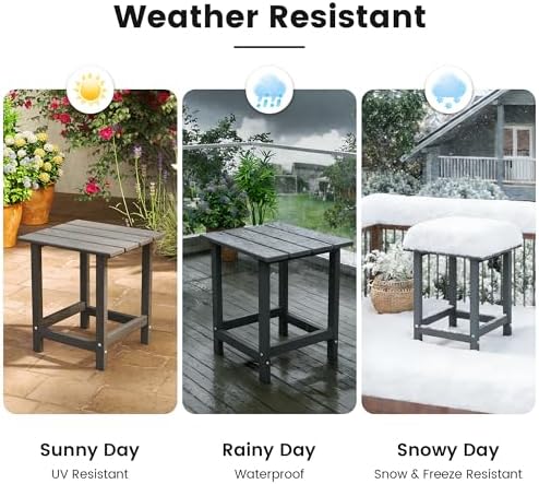 Kromax Outdoor Side Table, Small Outdoor Table - Image 5