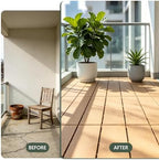Plastic Interlocking Deck Tiles, Outdoor Patio Flooring 13 sq ft - Image 3