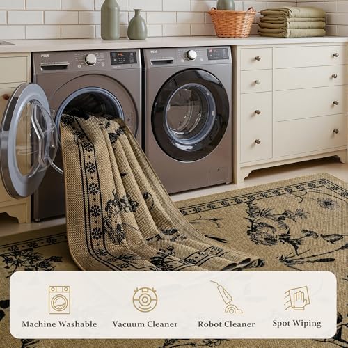 Easy Jute Outdoor Rug, Washable 4x6 Front Door Mat - Image 6