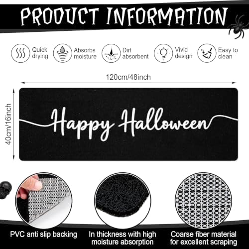 Happy Halloween 48''x16'' Long Doormat - Image 2