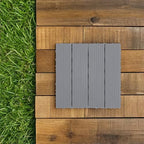 4pcs Imitation Wood Interlocking Deck Tiles - Image 4