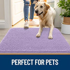 OLANLY Dog Door Mat for Muddy Paws 59x35, Super Absorbent Chenille Mud Mat - Image 6