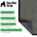 GORILLA GRIP WeatherMAX Door Mat, Indoor Outdoor Use - Image 3