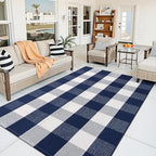 OLANLY Fall Door Mat, Buffalo Plaid Rug - Image 4