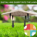4Pcs Large Stepping Stones Outdoor Garden Walkway, Durable Plastic Pavers - Image 3