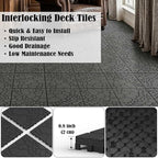 Stone Texture 12 Inch Interlocking Deck Tiles, Waterproof Outdoor and Indoor - Image 4