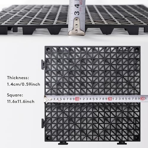 8PCS Interlocking Drainage Mat, Cushioning Floor Tiles Mats - Image 2
