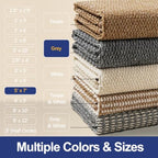 Faux Jute Area Rug 5'x7', Washable & Non-Slip - Image 6