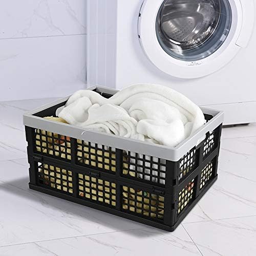 Kekow 30 L Black Plastic Collapsible Storage Basket - Image 4
