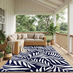 Smiry Outdoor Rug 9x12 ft Waterproof Reversible Leaf Mat - Image 6