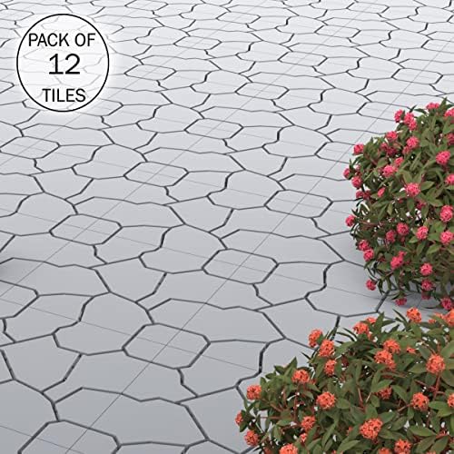Pure Garden 12-Pack Polypropylene Interlocking Patio Deck Tiles - Image 4
