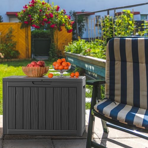 44 Gallon Outdoor Deck Box, Lockable Waterproof Outdoor Storage Boxes - Image 6