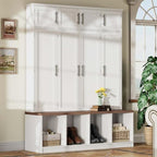 4-in-1 Hall Tree with Storage Bench Shoe Organizer/ Shelves by HRVEOCEI
