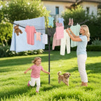 BAKON Heavy Duty Clothesline Outdoor, 40M Rotary Adjustable Tension Umbrella - Image 4