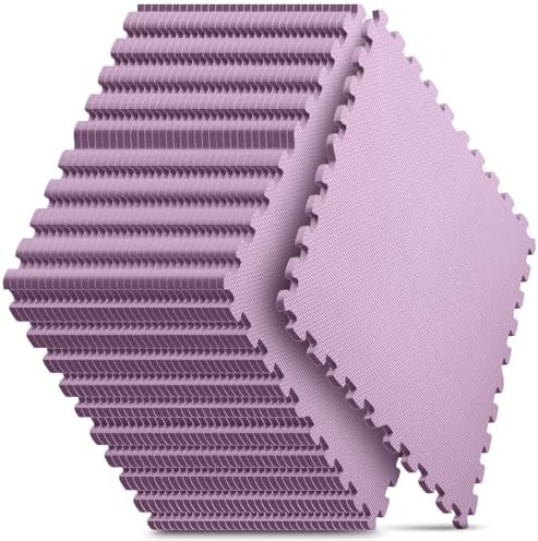 32 Pack 128 sqft Home Gym Mat, Puzzle Exercise Mat, EVA Interlocking Foam Floor by NazhuraGoodCompanionAtHome