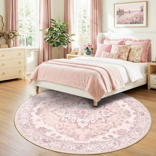 RELEANY Washable Area Rug, Round 8ft - Image 2
