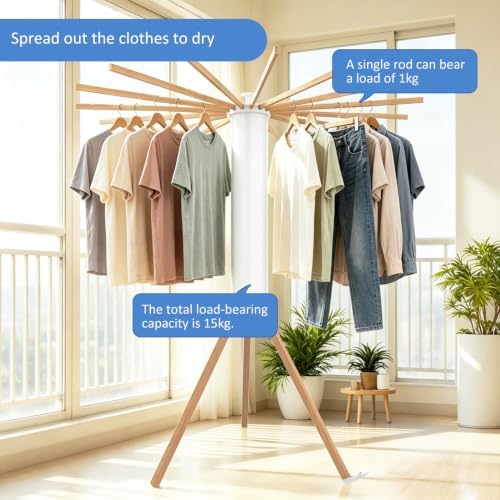 Tripod Foldable Clothes Rack, Garment Rack Portable - Image 3