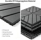 44 Pack Dark Gray 12x12 PP Plastic Interlocking Deck Tiles, Waterproof Indoor - Image 4