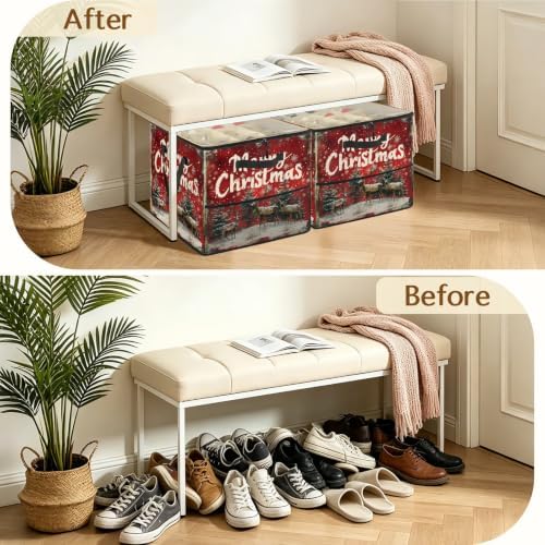 Merry Christmas Fabric Shoe Organizer - Image 5