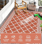 GlowSol Outdoor Rug 9x12 Waterproof Outdoor Plastic Straw Rug - Image 5
