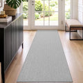 LUMI Ultra Thin Runner Rug for Hallway 2'x8', Entryway Rug, Light Gray by LUMI