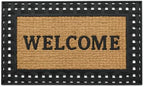 Gardenised Natural Coir and Non-Slip Rubber Doormat by Gardenised