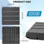 ToLanbbt Plastic Interlocking Deck Tiles 36 Pack 12"x12" Waterproof Indoor - Image 2