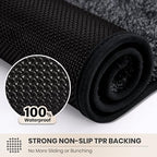 PURRUGS Area Rug, Bluish Grey-Black - Image 5