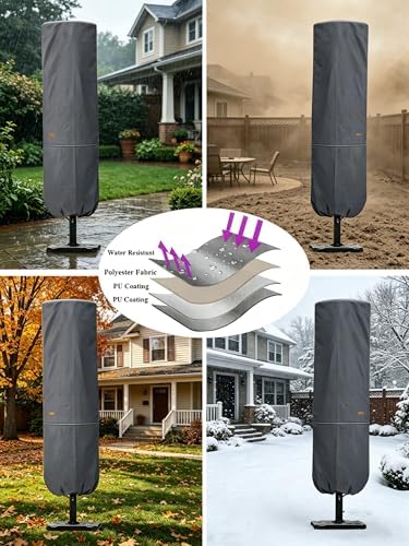 Patio Umbrella Cover for 7'-11' Umbrellas Or 15' Double-Sided Umbrellas - Image 6