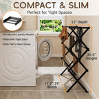 Foldable Clothes Drying Rack, Sleek Black - Image 2