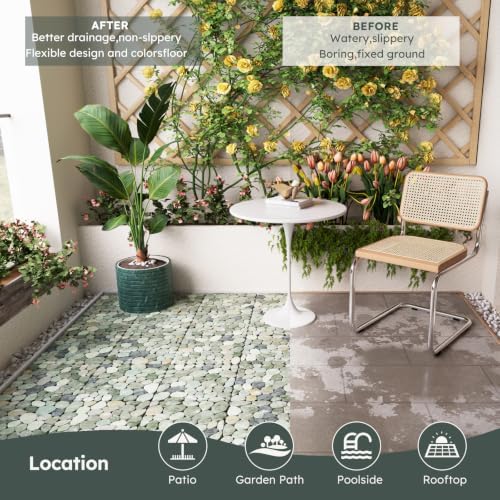Diflart Natural Stepping Stones Deck Tiles - Image 2