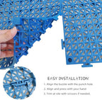 12 Pack Modular Interlocking Cushion 11.6" x 11.6" Rubber Mat Floor Tile Mats - Image 5