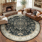 RELEANY Washable Area Rug, Round 8ft by RELEANY