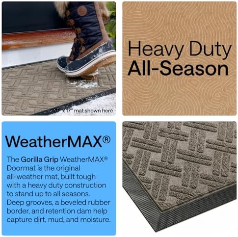 GORILLA GRIP WeatherMAX Door Mat, Indoor Outdoor - Image 4