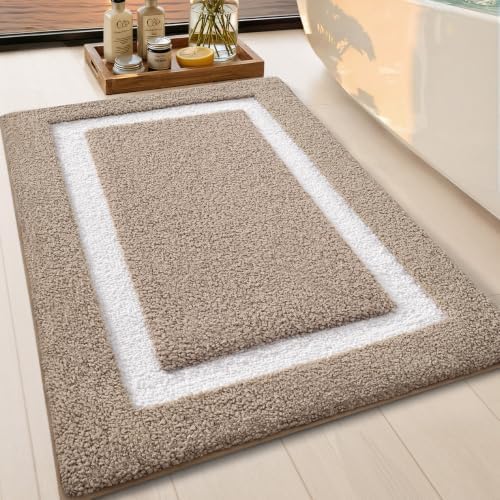 Color&Geometry Extra Soft Bathroom Rugs 30x20, Absorbent Microfiber Bath Rug - Image 2