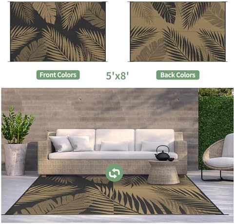 GENIMO Outdoor Rug, Waterproof Plastic Rugs - Image 2