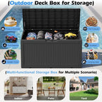 Outdoor Storage Box Waterproof, 100 Gallon Deck Box - Image 3